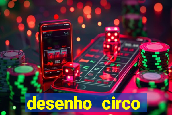 desenho circo digital para colorir
